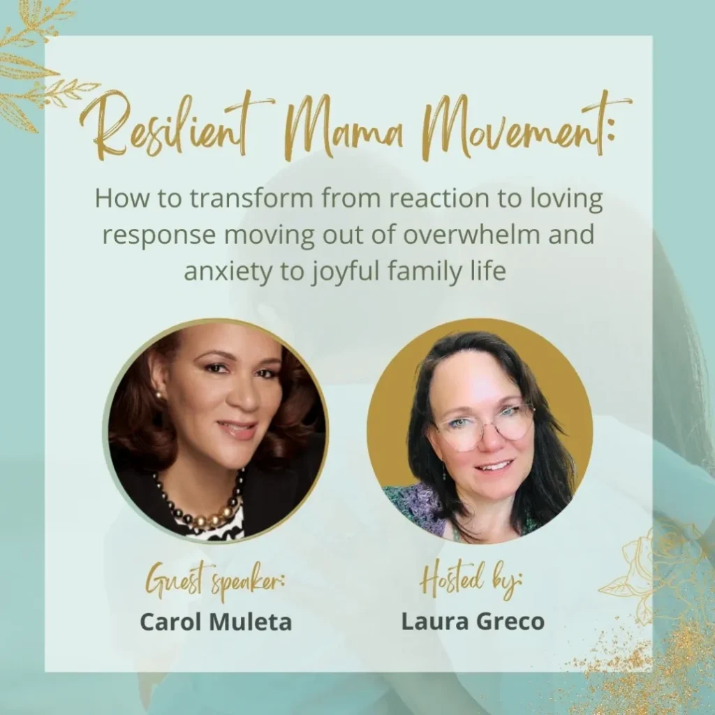 Two women are talking about how to transform from reaction to loving response moving out of overwhelm and anxiety.